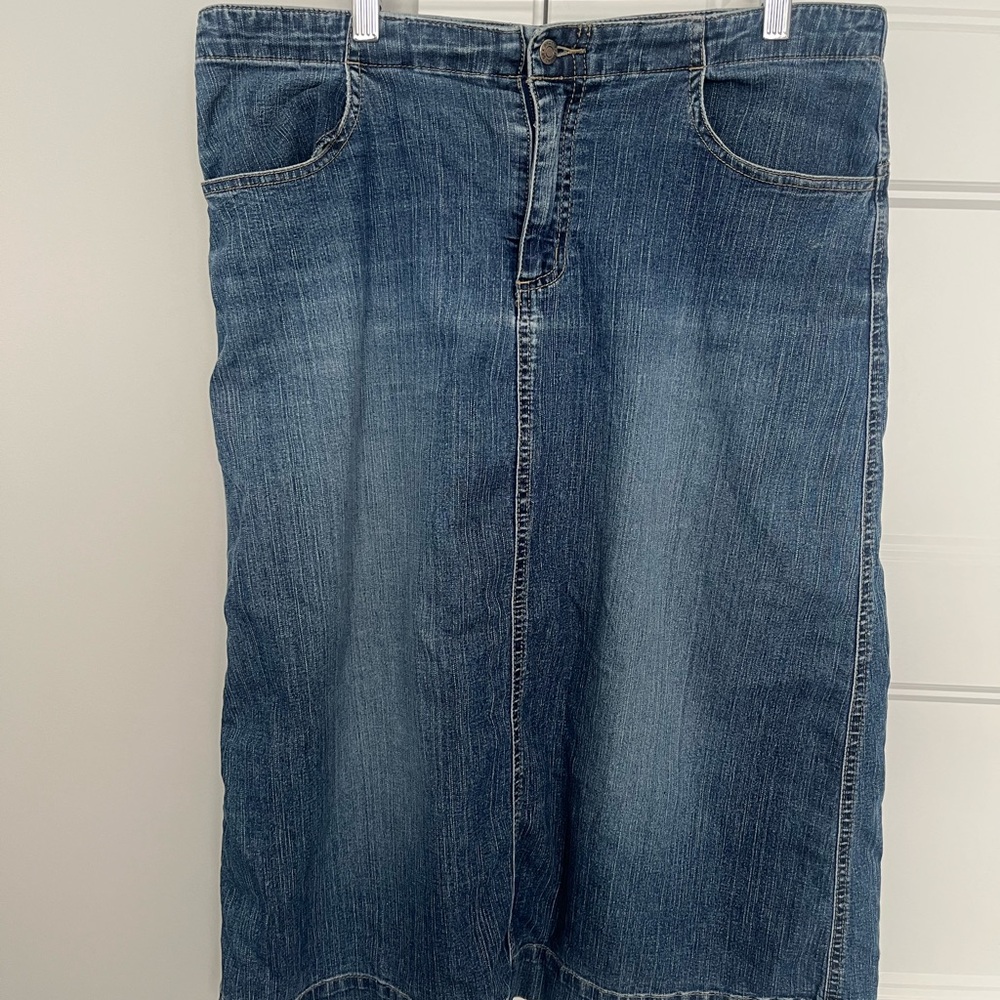 Dex Blue Midi Denim Skirt